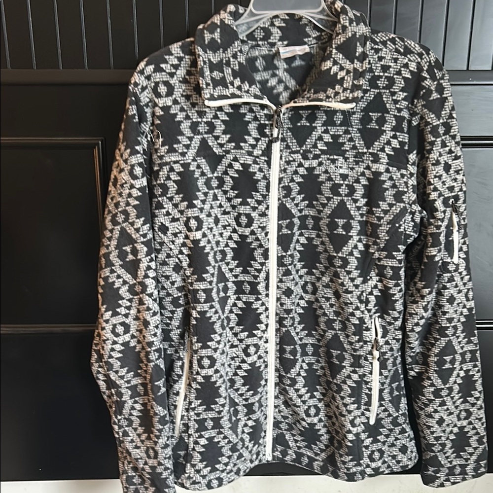 Monochrome Geometric Women's Ski Jacket